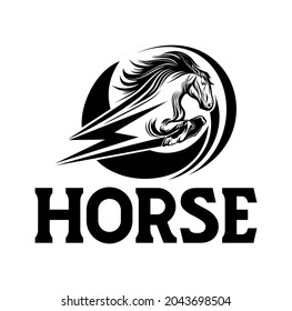 ilustración vectorial de diseño de caballo de salto