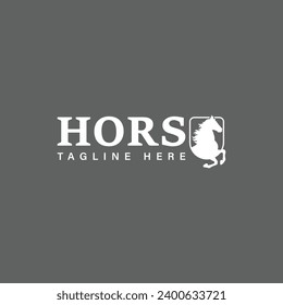 jumping horse emblem logo design