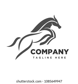 Jumping horse logo