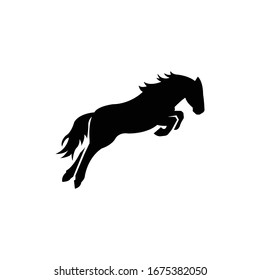 Jumping Horse Logo Iocn Vector.