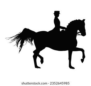 Saltando caballo sobre un fondo blanco.