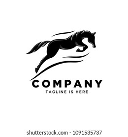 jumping horse style logo