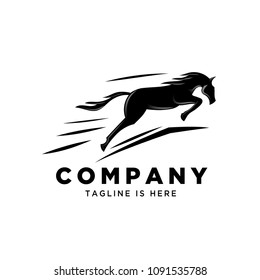 jumping horse style logo