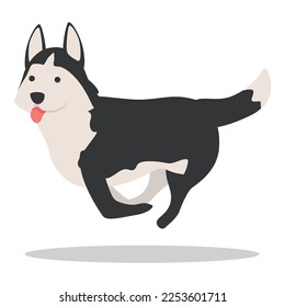 Jumping husky icon cartoon vector. Siberian dog. Alaskan animal