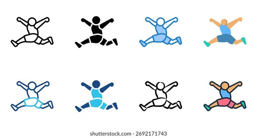 Conjunto de iconos de salto colección de estilos múltiples 
