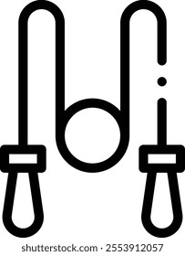 jumping icon. Thin Linear Style Design Isolated On White Background