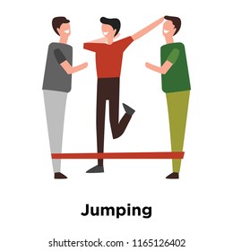 Jumping icon vector isolated on white background, Jumping transparent sign , human illustrations , human illustrations