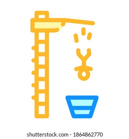 saltar al agua desde el vector de iconos de color de altura. saltar al agua desde el signo de altura. ilustración de símbolo aislado