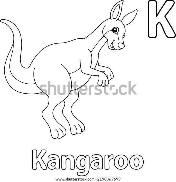 Jumping Kangaroo Alphabet Abc Coloring Page Stock Vector (Royalty Free ...