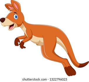 Jumping kangaroo cartoon 