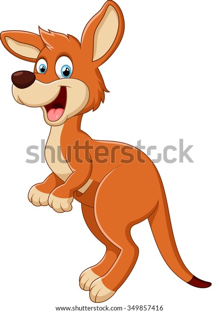 Jumping Kangaroo Cartoon Stock Vector (Royalty Free) 349857416 ...