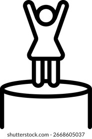Diseño de Vector de icono de línea de salto