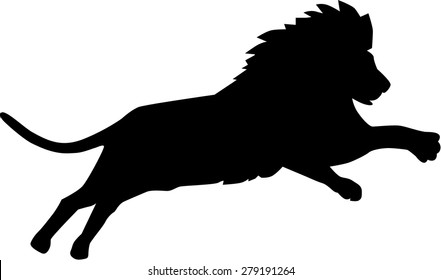 Jumping Lion Stock Vector Royalty Free 279191264