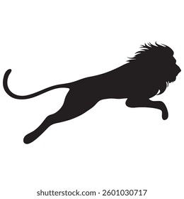 jumping lion icon vector design