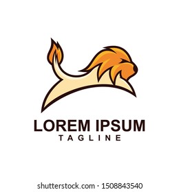 Jumping Lion Mascot Logo Template