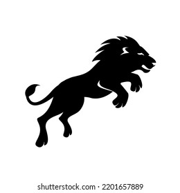 running lioness silhouette