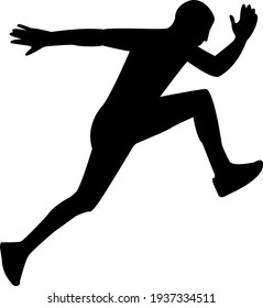 Sprinter Silhouette Vector Hd Stock Images Shutterstock