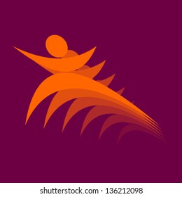 Jumping Man Icon, Human Icon Eps