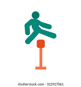 Jumping, man, jump icon vector image. Can also be used for activities. Suitable for use on web apps, mobile apps and print media.