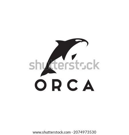 jumping orca whale logo design inspiration