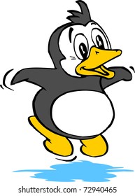 jumping penguin