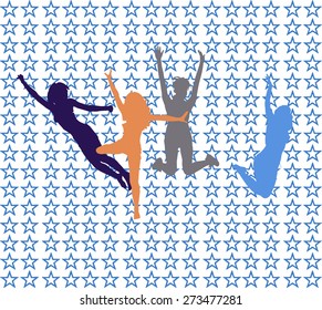 Jumping people