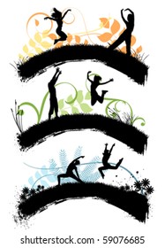 jumping people