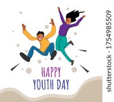 Jumping people having fun. - Vector.