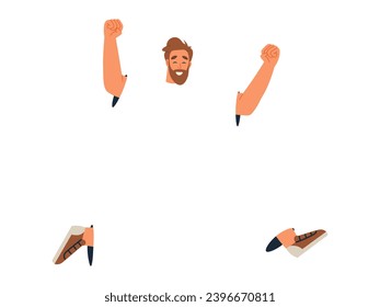 Jumping people vector illustration. Energetic individuals embody essence jumping people concept The joy success is manifested in lively leaps celebratory people People find happiness in carefree act