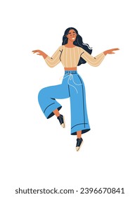 Jumping people vector illustration. Energetic individuals embody essence jumping people concept The joy success is manifested in lively leaps celebratory people People find happiness in carefree act