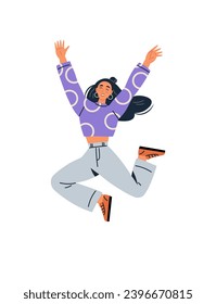 Jumping people vector illustration. People find happiness in carefree act leaping with exuberance Success and joy are intertwined in spirited actions jumping people The jumping people concept