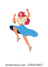Jumping people vector illustration. Success is celebrated through collective action people jumping for joy The jumping people metaphor captures essence triumphant and joyous spirit