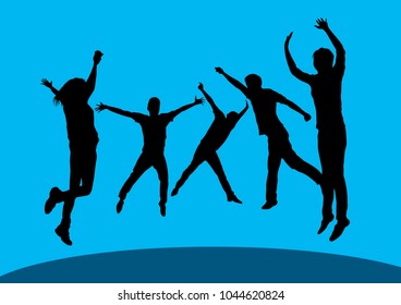 Jumping Peoples Shot