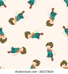 jumping person , cartoon seamless pattern background