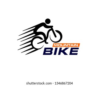 Jumping Rider Mountain Bike Logo Design Stock Vector (Royalty Free ...