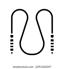 jumping rope child fun glyph icon vector. jumping rope child fun sign. isolated symbol illustration