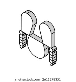 jumping rope child fun isometric icon vector. jumping rope child fun sign. isolated symbol illustration