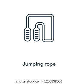 Jumping rope concept line icon. Linear Jumping rope concept outline symbol design. This simple element illustration can be used for web and mobile UI/UX.