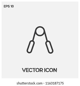 Jumping rope exercise equipment vector icon illustration.Light backround.Premium quality.