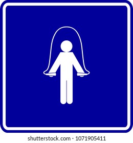 signo de ejercicio de cuerda de salto