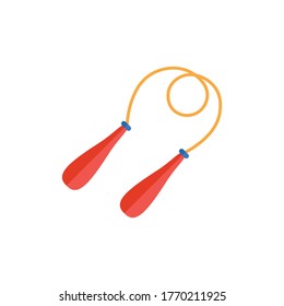 Jumping rope flat icon design. vector illustration