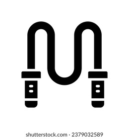 jumping rope glyph icon. vector icon for your website, mobile, presentation, and logo design.