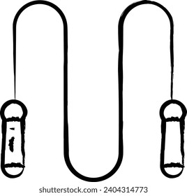 Jumping Rope hand drawn vector illustration