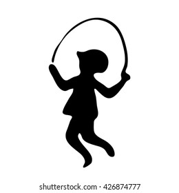 Jumping rope icon.