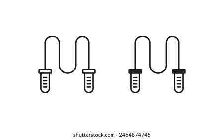 Jumping Rope icon design with white background stock illustration