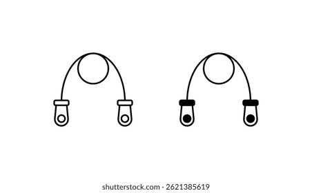 Springseil-Symboldesign mit weißem Hintergrund, Stockgrafik