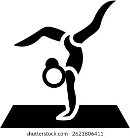 Ilustración vectorial de glifo de icono de cuerda de salto