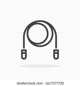 Jumping rope icon in line style. For your design, logo. Vector illustration. Editable Stroke.