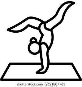 Sprungseil Symbol Linie Vektorgrafik