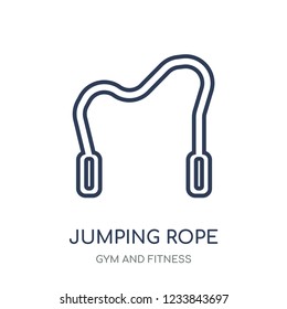 Jumping rope icon. Jumping rope linear symbol design from Gym and Fitness collection. Simple outline element vector illustration on white background